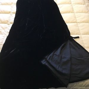 Black velour skirt